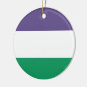 Suffragette Flag Keramik Ornament (Links)