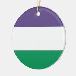 Suffragette Flag Keramik Ornament