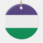 Suffragette Flag Keramik Ornament (Hinten)