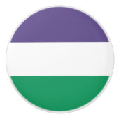 Suffragette Flag Keramikknauf (Vorderseite)