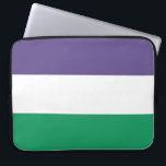 Suffragette Flag Laptopschutzhülle<br><div class="desc">Dieses Design zeigt die Fahne der Suffragette-Bewegung, die im 20. Jahrhundert für das Wahlrecht bei öffentlichen Wahlen kämpfte, die als Frauenwahlrecht bekannt sind. Der Begriff "Suffragette" wurde zunächst geprägt, um die Bewegung zu vermindern, aber die beteiligten Frauen akzeptierten und begrüßten den neuen Namen bald als Zeichen ihrer Weigerung, nur männliche...</div>