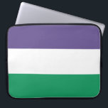 Suffragette Flag Laptopschutzhülle<br><div class="desc">Dieses Design zeigt die Fahne der Suffragette-Bewegung, die im 20. Jahrhundert für das Wahlrecht bei öffentlichen Wahlen kämpfte, die als Frauenwahlrecht bekannt sind. Der Begriff "Suffragette" wurde zunächst geprägt, um die Bewegung zu vermindern, aber die beteiligten Frauen akzeptierten und begrüßten den neuen Namen bald als Zeichen ihrer Weigerung, nur männliche...</div>