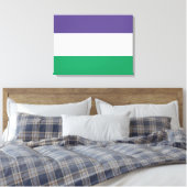 Suffragette Flag Leinwanddruck (Insitu (Schlafzimmer))