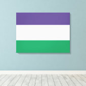 Suffragette Flag Leinwanddruck (Insitu (Holzboden))