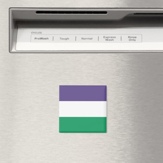 Suffragette Flag Magnet (In Situ (Geschirrspüler))