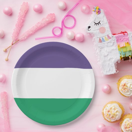 Suffragette Flag Pappteller (Party)