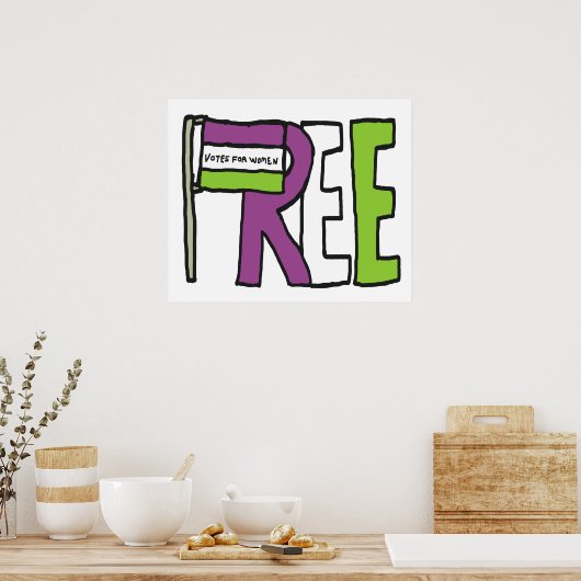 Suffragette Flag Poster (Küche)