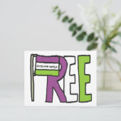 Suffragette Flag Postkarte (Stehend Vorderseite)