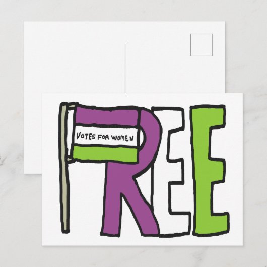 Suffragette Flag Postkarte (Vorne/Hinten)