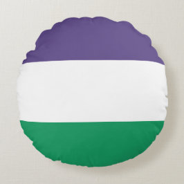 Suffragette Flag Rundes Kissen