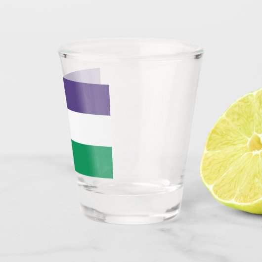 Suffragette Flag Schnapsglas (Rechts)