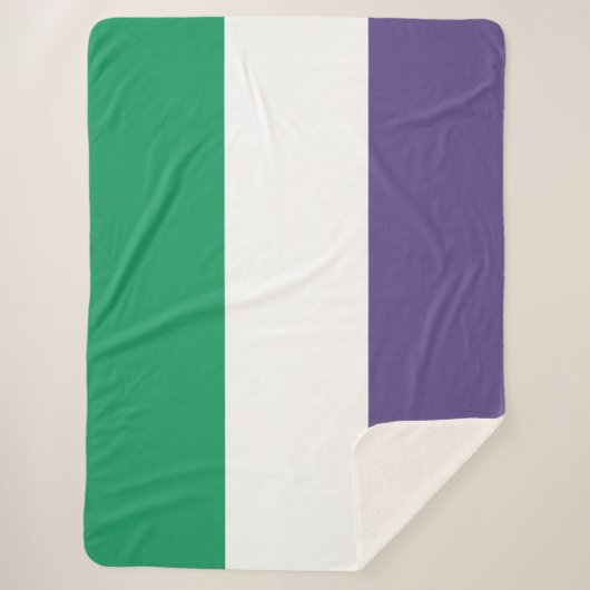 Suffragette Flag Sherpadecke (Vorderseite)