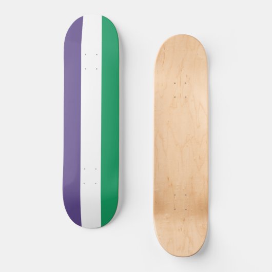 Suffragette Flag Skateboard (Vorderseite)