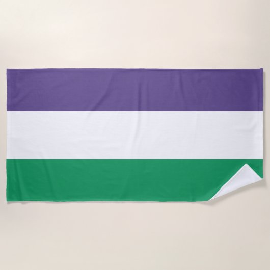 Suffragette Flag Strandtuch (Vorderseite)