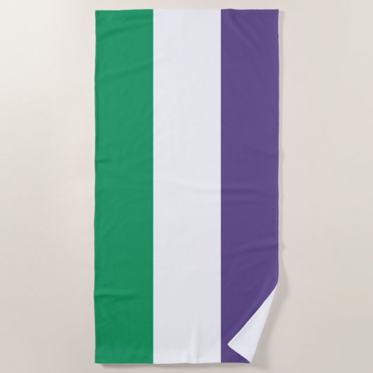 Suffragette Flag Strandtuch (Vorderseite)