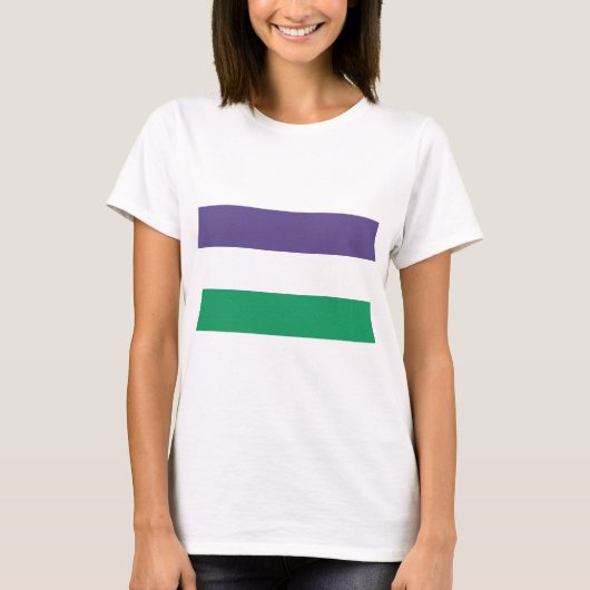 Suffragette Flag T-Shirt (Vorderseite)