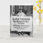 Suffragette for Alice Paul, 1917 Karte (Gelbe Blume)