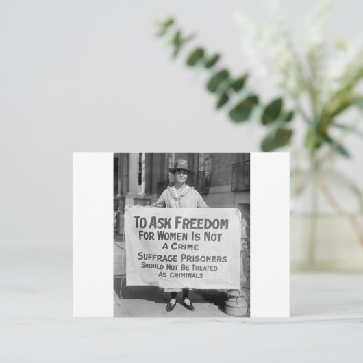 Suffragette for Alice Paul, 1917 Postkarte (Stehend Vorderseite)