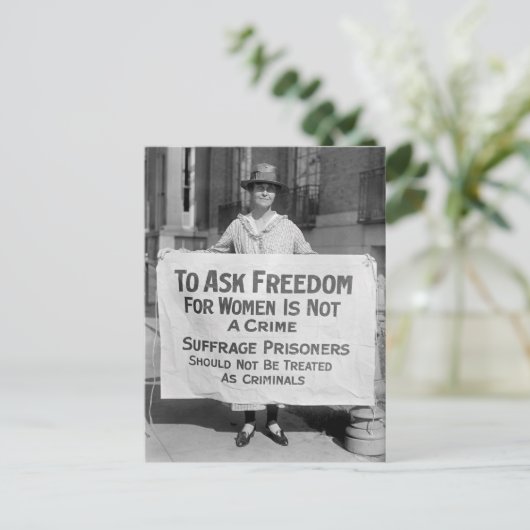 Suffragette for Alice Paul, 1917 Postkarte (Stehend Vorderseite)