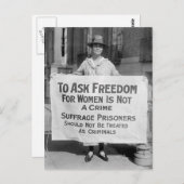 Suffragette for Alice Paul, 1917 Postkarte (Vorne/Hinten)