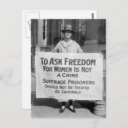 Suffragette for Alice Paul, 1917 Postkarte (Vorne/Hinten)