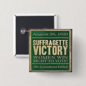 Suffragette-historisches Button-Recht zu wählen Button (Vorne & Hinten)