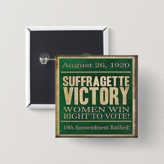 Suffragette-historisches Button-Recht zu wählen Button (Vorne & Hinten)