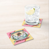 Suffragette Kaffee & Chicago Rechteckiger Pappuntersetzer (Vor Ort)