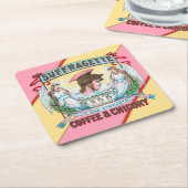 Suffragette Kaffee & Chicago Rechteckiger Pappuntersetzer (angewinkelt)