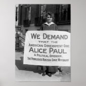 Suffragette mit Signatur unterstützt Alice Paul - Poster (Vorne)