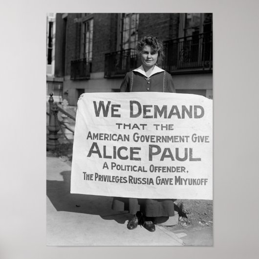 Suffragette mit Signatur unterstützt Alice Paul - Poster (Vorne)