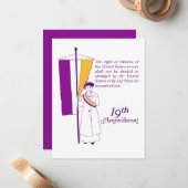 Suffragette Mitteilungskarte (Vorderseite/Rückseite Beispiel)