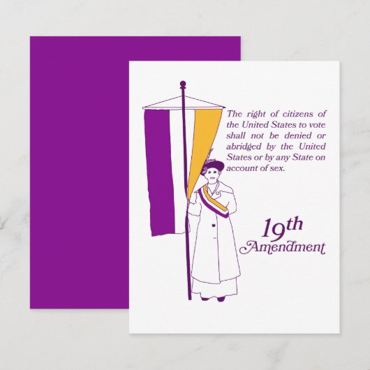 Suffragette Mitteilungskarte (Vorne/Hinten)