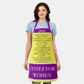 Suffragette Votes for Women Cookbook Gedicht Schürze (Getragen)