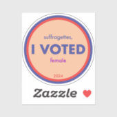 Suffragettes I Voted Single Sticker (Blatt)