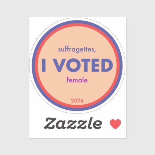Suffragettes I Voted Single Sticker (Blatt)