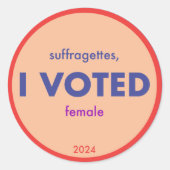 Suffragettes I Voted Sticker Sheet (Vorderseite)