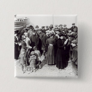 Suffragettes in Hastings, 1908 Button