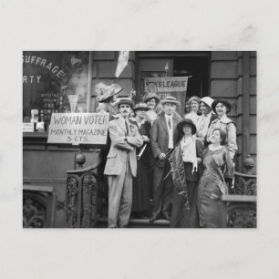 Suffragettes und ihre Männer, 1913 Postkarte