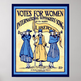 Suffragettes Vintag Voting Sheet Music Cover copy Poster