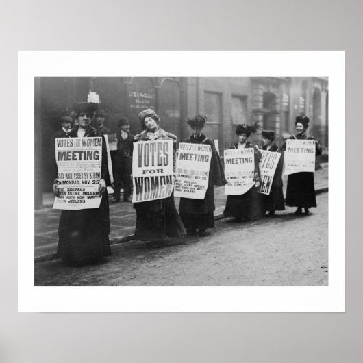 Suffragettes Vote für Frauen, London Poster (Vorne)