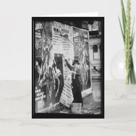 Suffragisten stellen Rechnungen für Frauen auf Karte