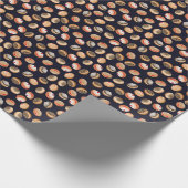 Sufganiyot Donuts: Hanukkah Vintages Muster Geschenkpapier (Ecke)