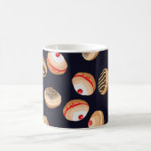 Sufganiyot Donuts: Hanukkah Vintages Muster Kaffeetasse (Mittel)