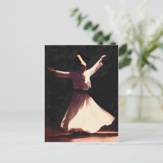 Sufi-Junge tanzen Postkarte (Stehend Vorderseite)