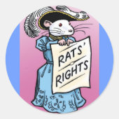 Sufragette Rat! Runder Aufkleber (Vorderseite)