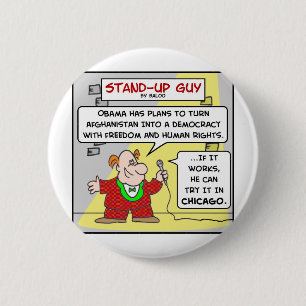 SUG Obama Demokratie Afghanistan Chicago Button
