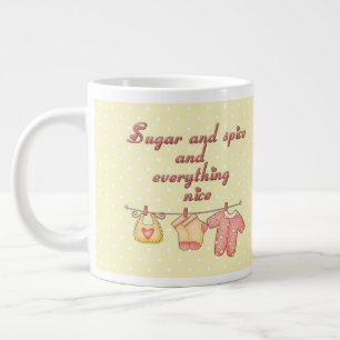 Sugar and Spice Baby Shower Jumbo-Tasse