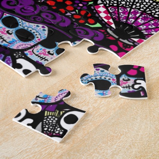 Sugar Art Skulls Day of the Dead Doodles Pattern Puzzle (Seite)