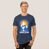 Sugar Bowl Ski Sunset Retro T - Shirt (Vorderseite voll)